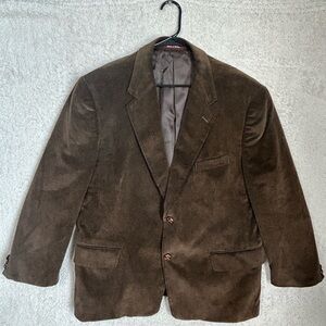 Covington Men's Brown Corduroy Blazer Jacket 44S. Fall Winter Party Holiday